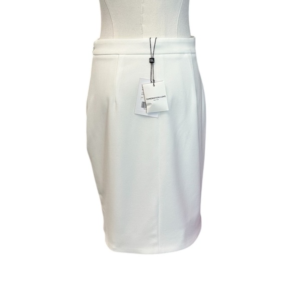 GENERATION LOVE Tanya Crepe Skirt White Side Slit Women Size 4 $265 MSRP NWT - Picture 10 of 16